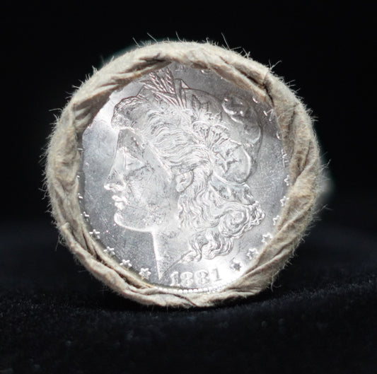1881 & 1882 $10 Morgan Silver Dollar Sealed Bank Roll — GEM BU/BU