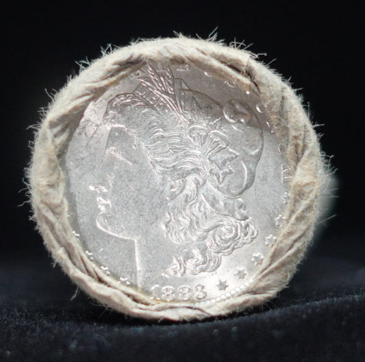 1883 & 1886 $10 Morgan Silver Dollar Sealed Bank Roll — GEM BU/BU