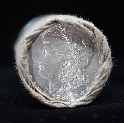 1883 & 1886 $10 Morgan Silver Dollar Sealed Roll — GEM BU/BU
