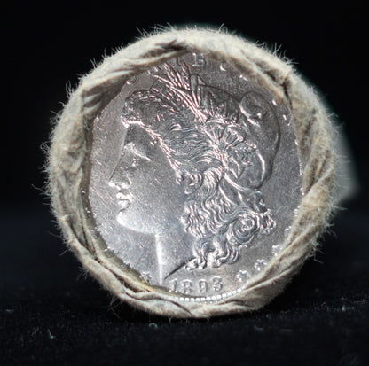 1893 & S $10 Morgan Silver Dollar Sealed Roll — GEM BU/BU