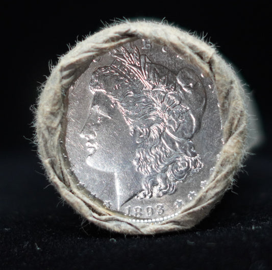 1893 & S $10 Morgan Silver Dollar Sealed Bank Roll — GEM BU/BU