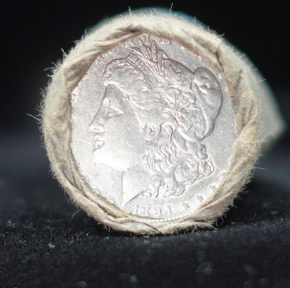 1894 & 1894 $20 Morgan Silver Dollar Sealed Roll — GEM BU/BU