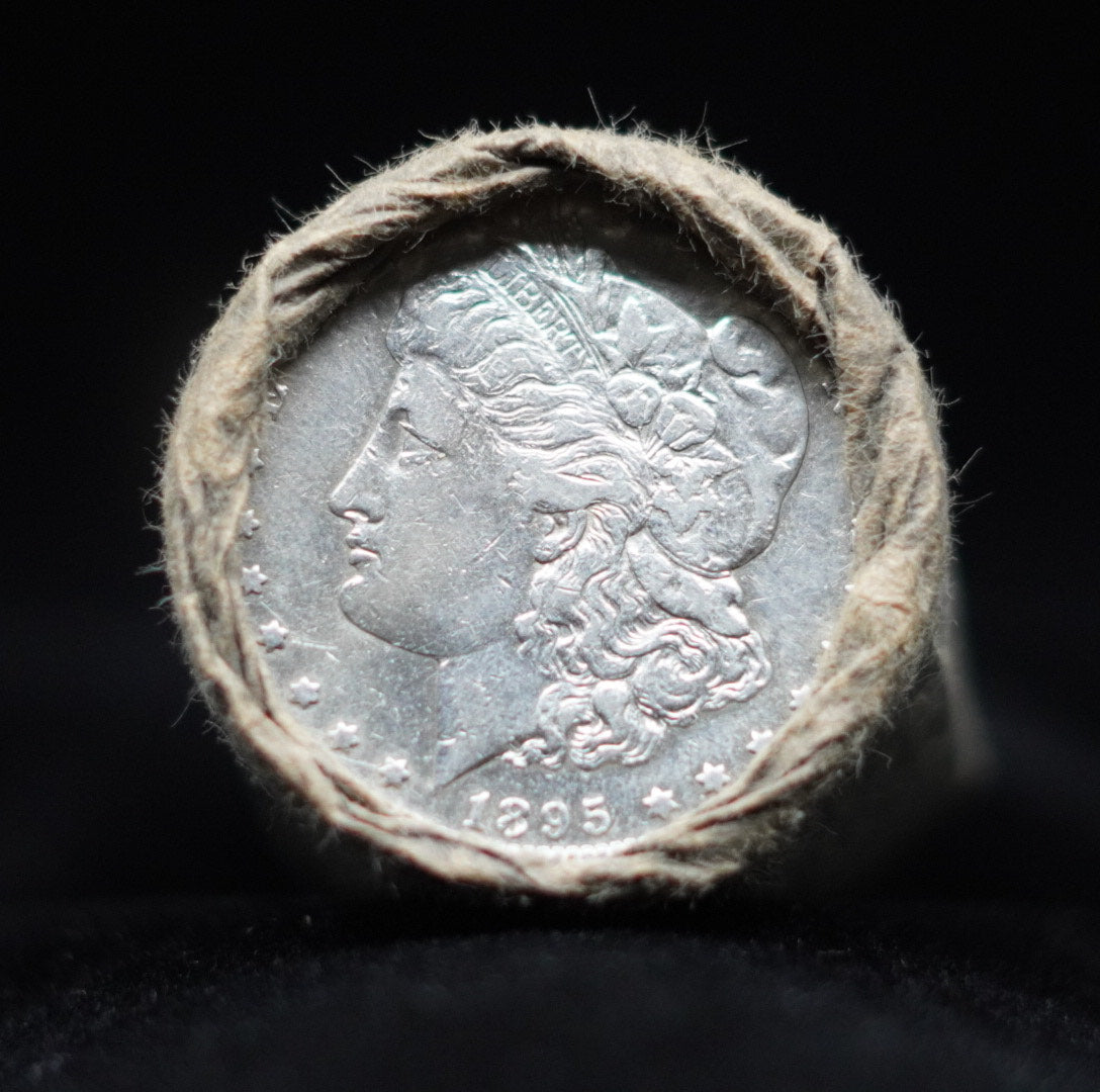 1895 & CC  $10 Morgan Silver Dollar Sealed Bank Roll GEM BU/BU