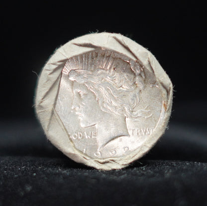 1922 & 1923 $10 Peace Silver Dollar Sealed Roll — GEM BU/BU