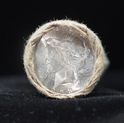 1922 & 1923 $10 Peace Silver Dollar Sealed Roll — GEM BU/BU