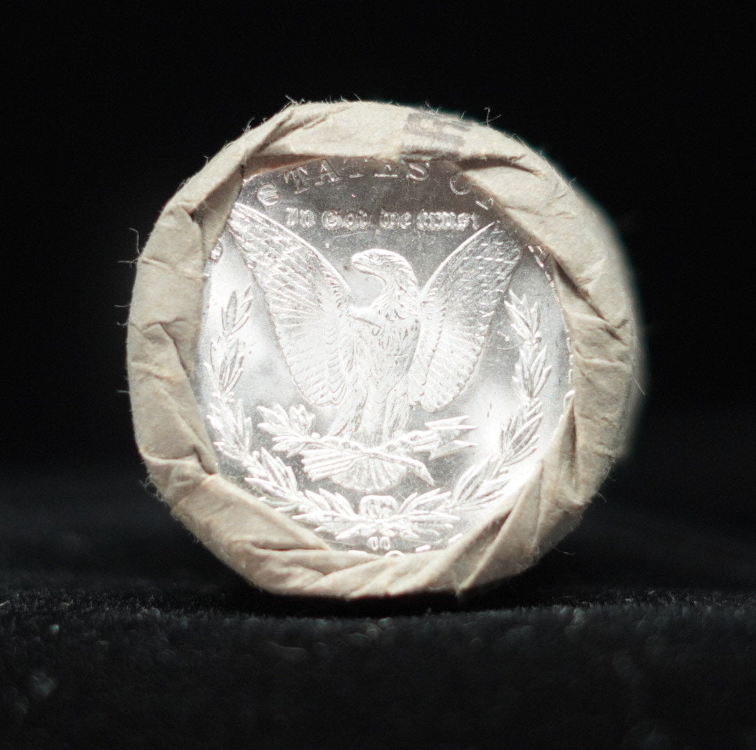 CC & CC Ends $10 Morgan Silver Dollar Sealed Bank Roll GEM BU/BU