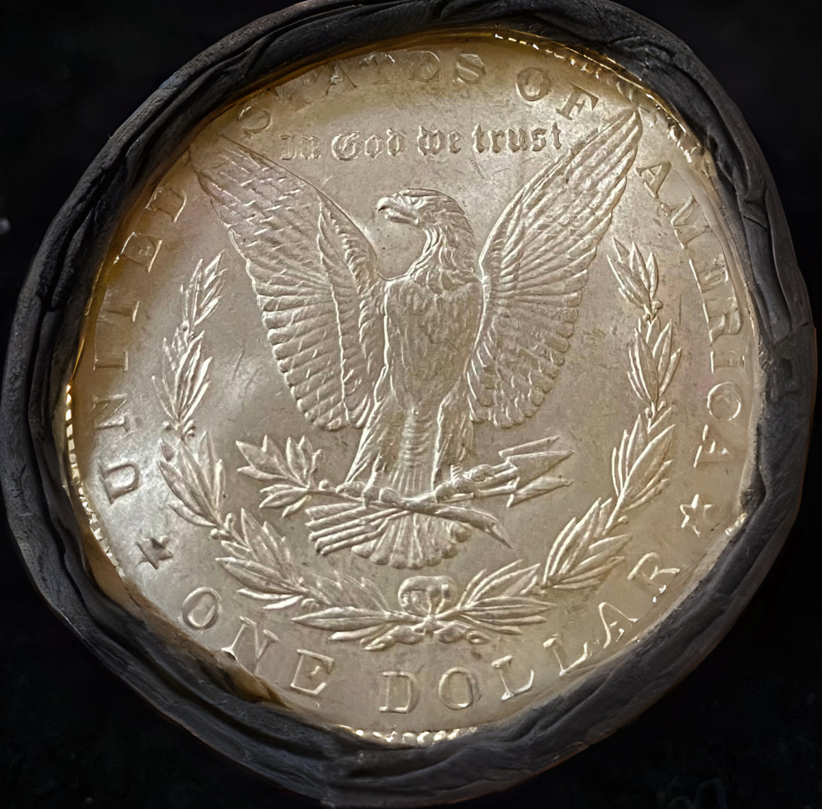 P & P $10 Morgan Silver Dollar Sealed Roll — GEM BU/BU